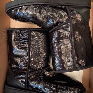 New UGG sparkly black boots size 10